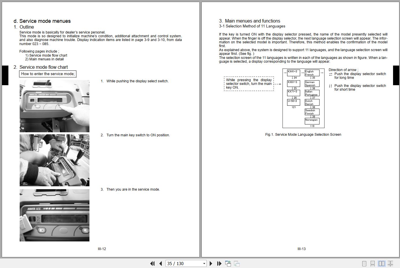 Kubota Excavator KX36 3 KX41 3S KX41 3V Workshop Manual 97899 60810 (2)