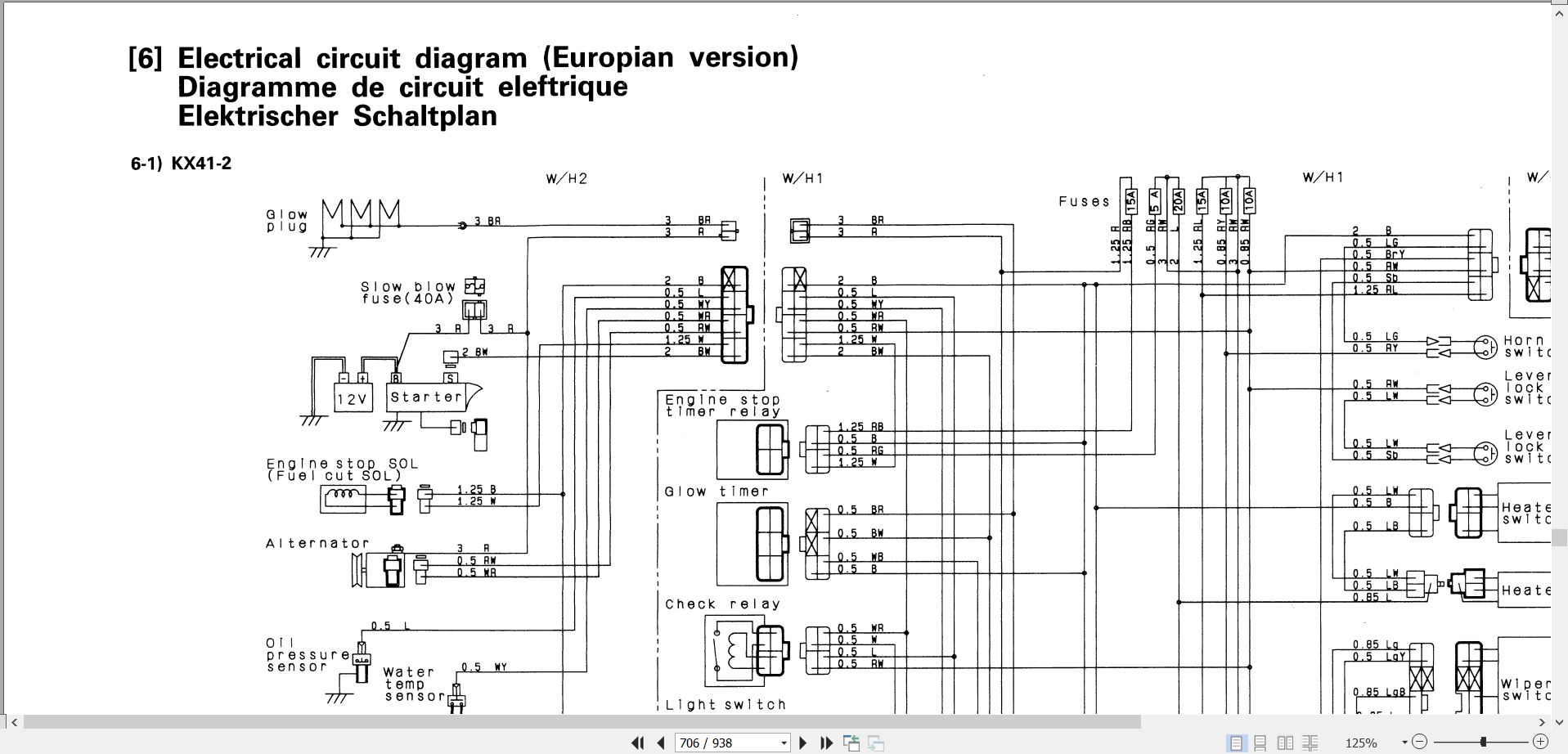 Kubota Excavator KX41 2 to KX161 2 Workshop Manual 97899 60456 EN FR DE (3)
