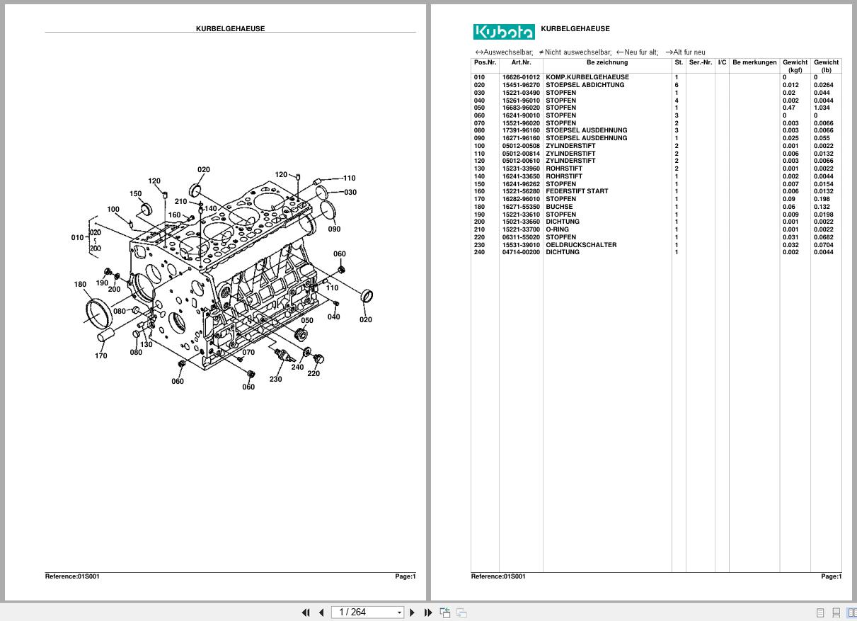 Kubota Excavator KX71 2 Alpha Parts Manual DE (1)
