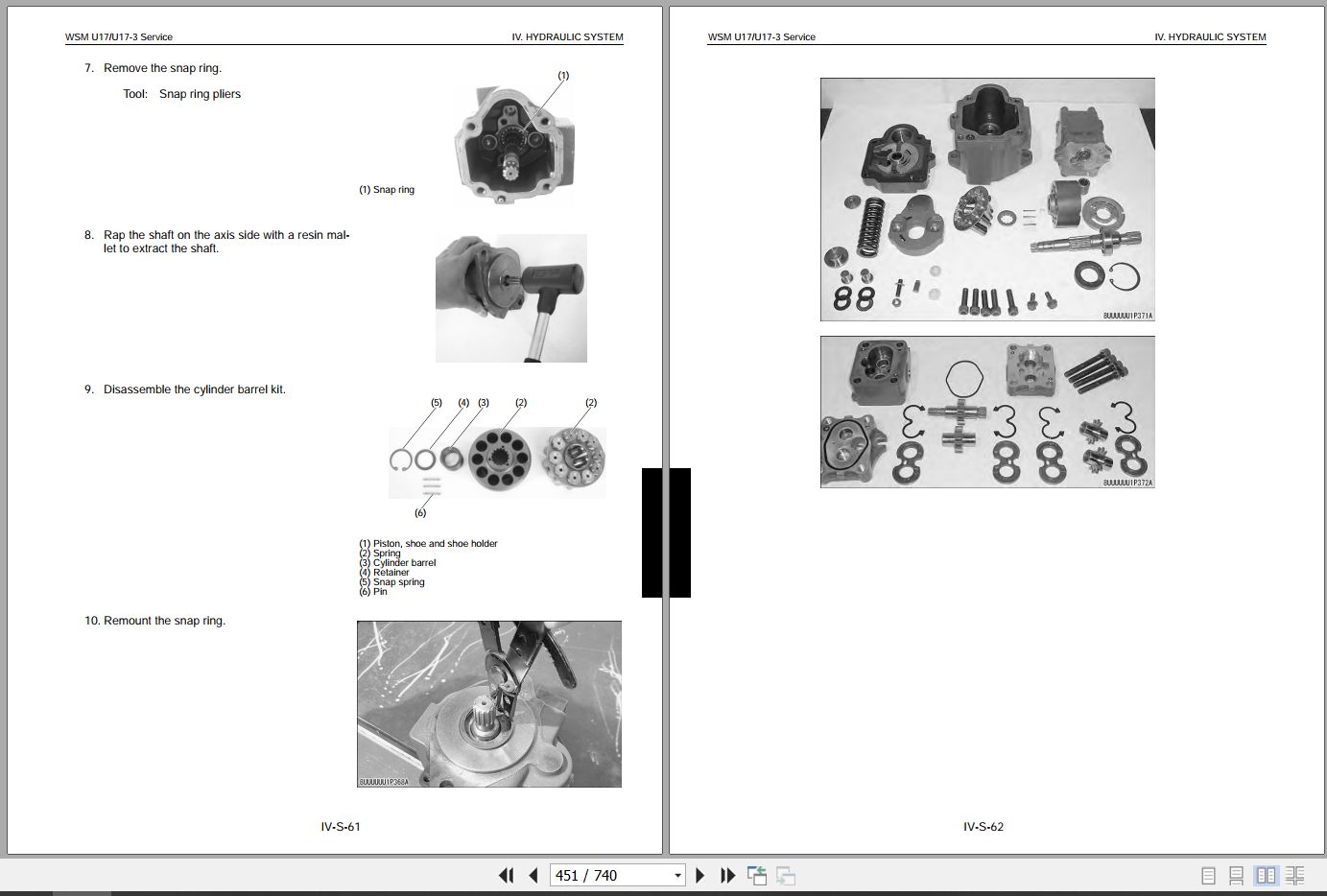 Kubota Excavator U17 U17 3 Workshop Manual 97899 61970 (2)