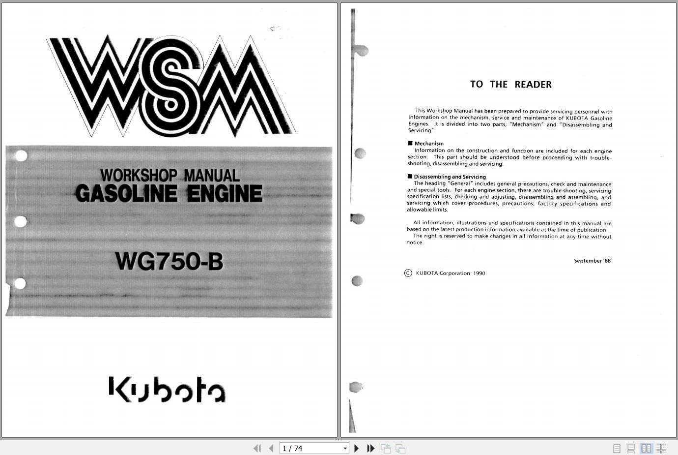 Kubota Gasoline Engine WG750 B Workshop Manual (1)