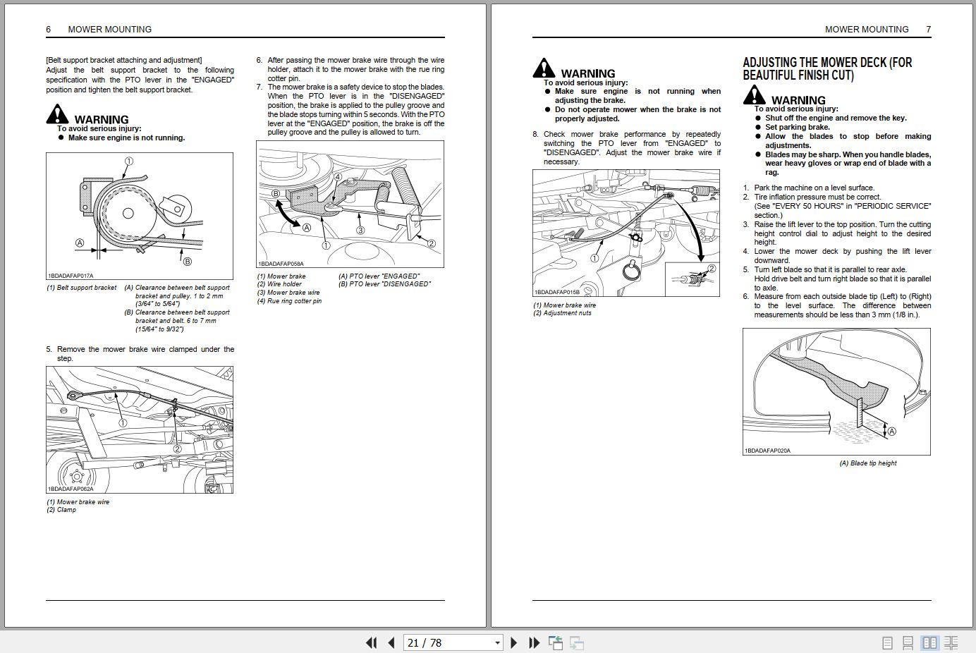 Kubota Lawn Tractor T1880 T2080 T2380 Operators Manual K1032 7122 1 2014 (2)