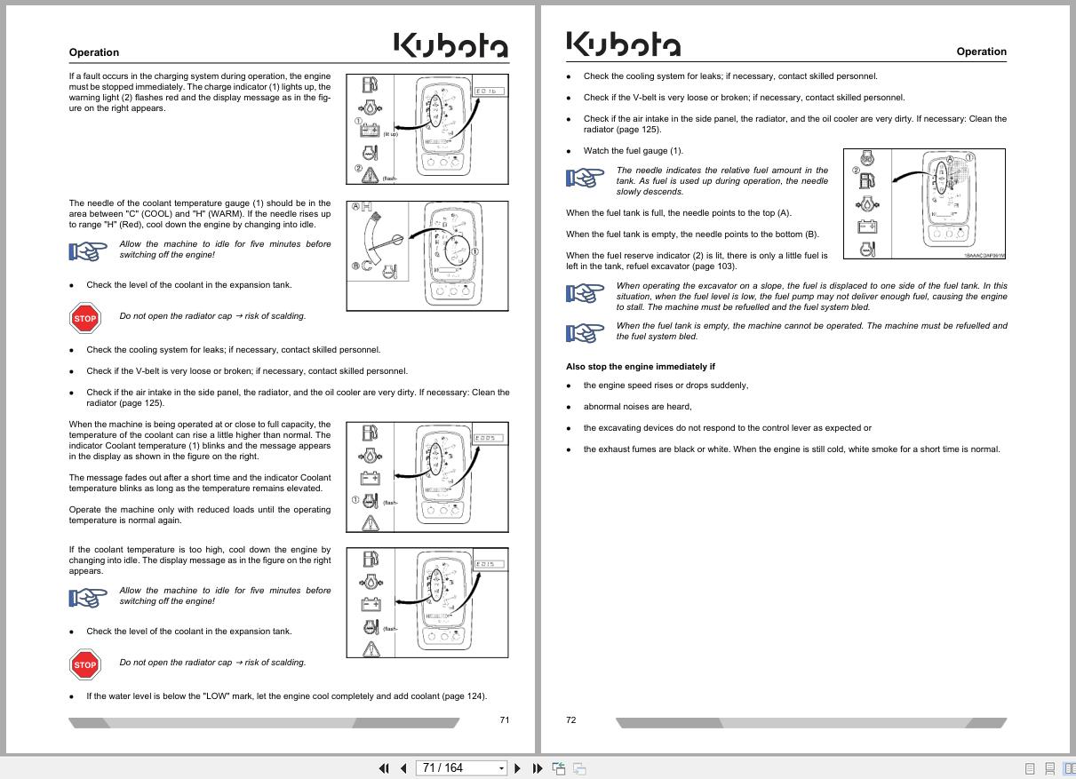 Kubota Mini Excavator KX015 4 to KX019 4 Operating Instructions RG138 8135 6 2014 (2)