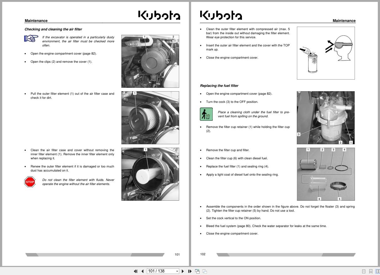 Kubota Mini Excavator KX61 3 KX71 3 Operating Instructions RG248 8135 9 2015 (2)