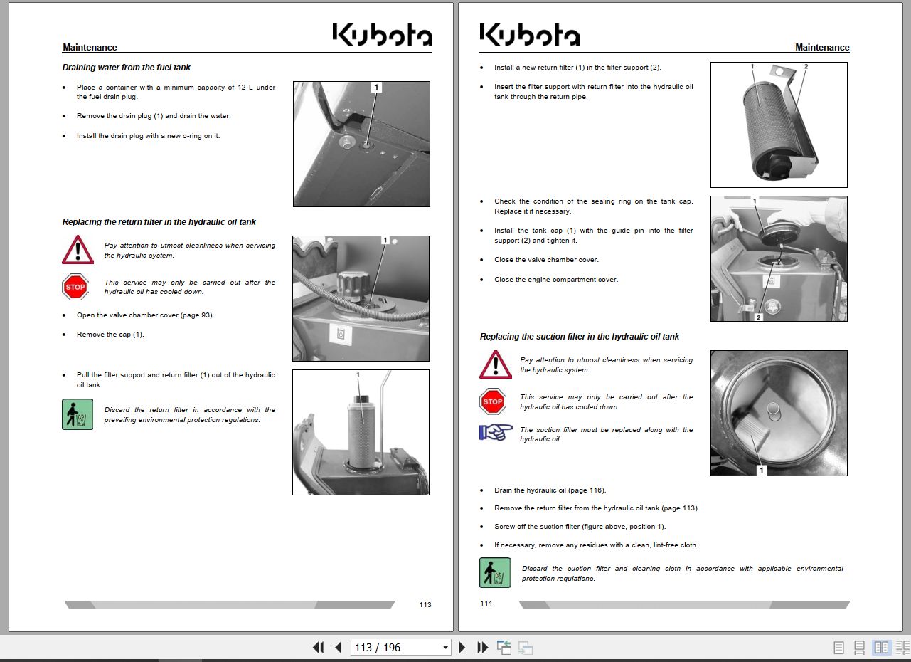 Kubota Mini Excavator KX91 3 Alpha 2 to U35 3 Alpha 2 Operating Instructions RG538 8135 4 2011 (1)