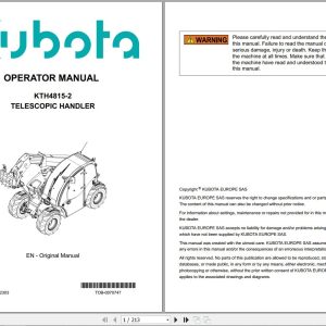 Kubota Telescopic Handler KTH4815 2 Operator Manual TOB 0070747 2023 (1)