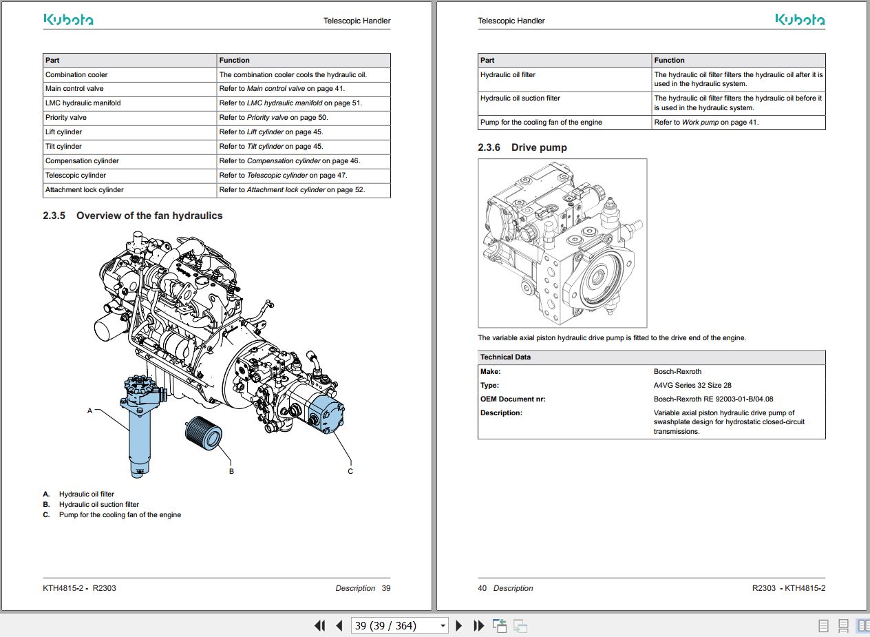 Kubota Telescopic Handler KTH4815 2 Service Manual TOB 0086982 2023 (2)