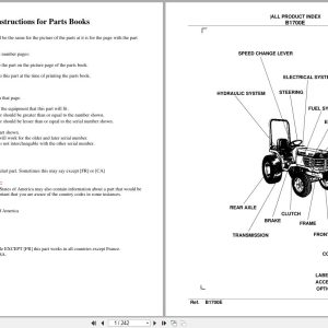 Kubota Tractor B1700E Parts Manual (1)