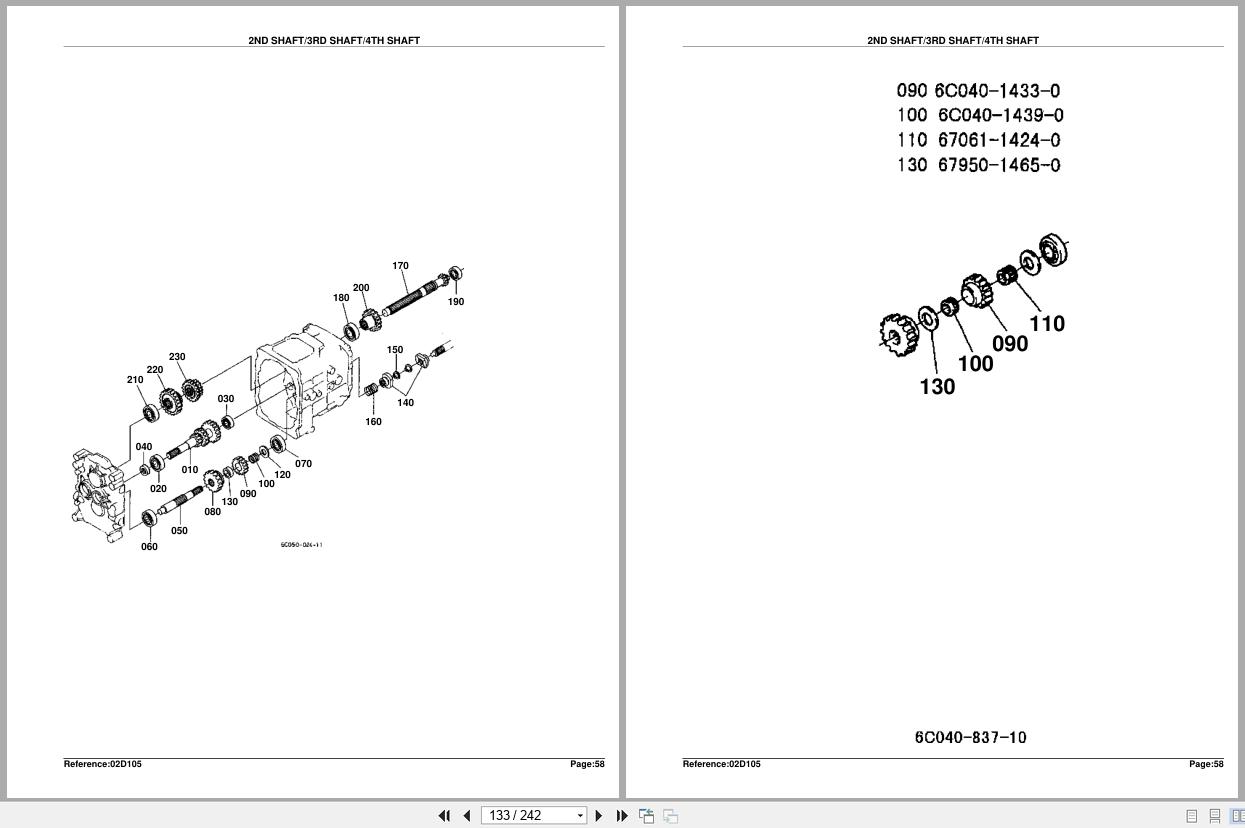 Kubota Tractor B1700E Parts Manual (2)