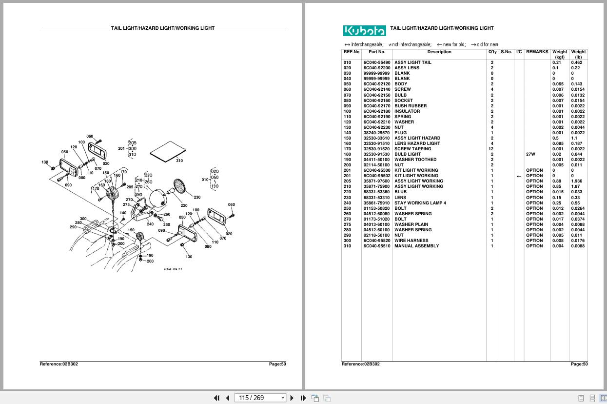 Kubota Tractor B2100DT Parts Manual (2)