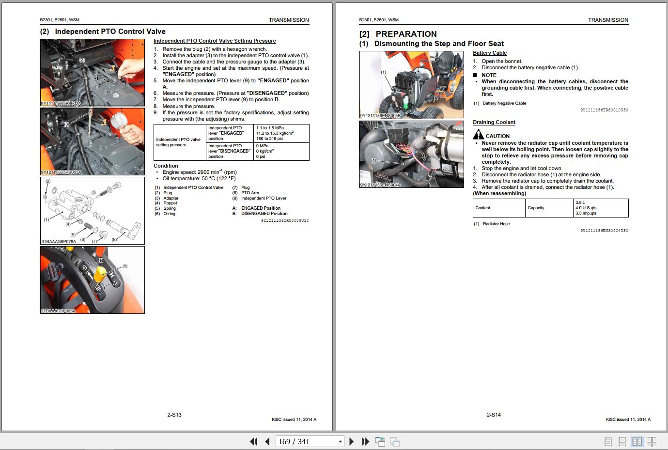 Kubota Tractor B2301 B2601 Workshop Manual 9Y111 11560 2014 (2)