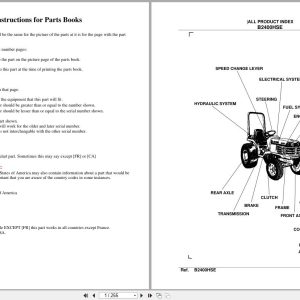 Kubota Tractor B2400HSE Parts Manual (1)