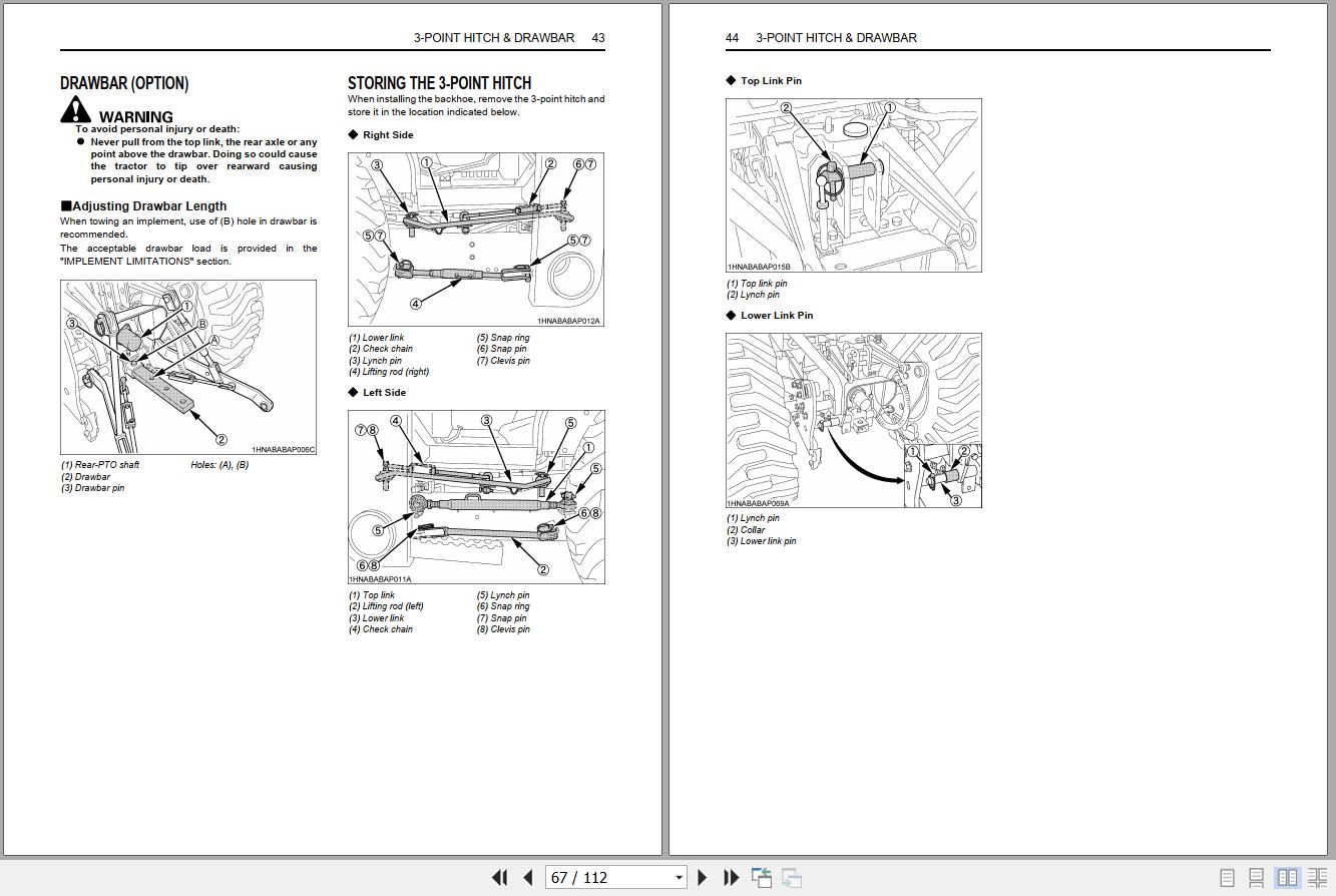 Kubota Tractor B26TL Operators Manual 32741 6313 1 2006 (2)
