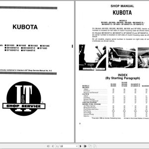 Kubota Tractor B5100 to B7100 HST D E Service Manual (1)