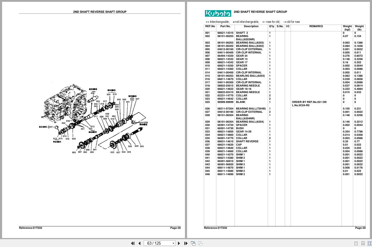 Kubota Tractor B5100E P Parts Manual (2)