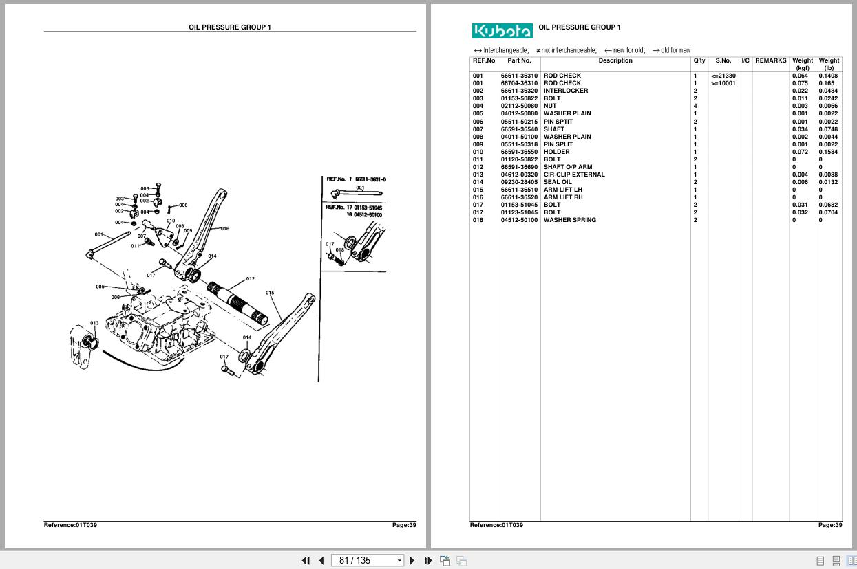 Kubota Tractor B6100D T Parts Manual (2)