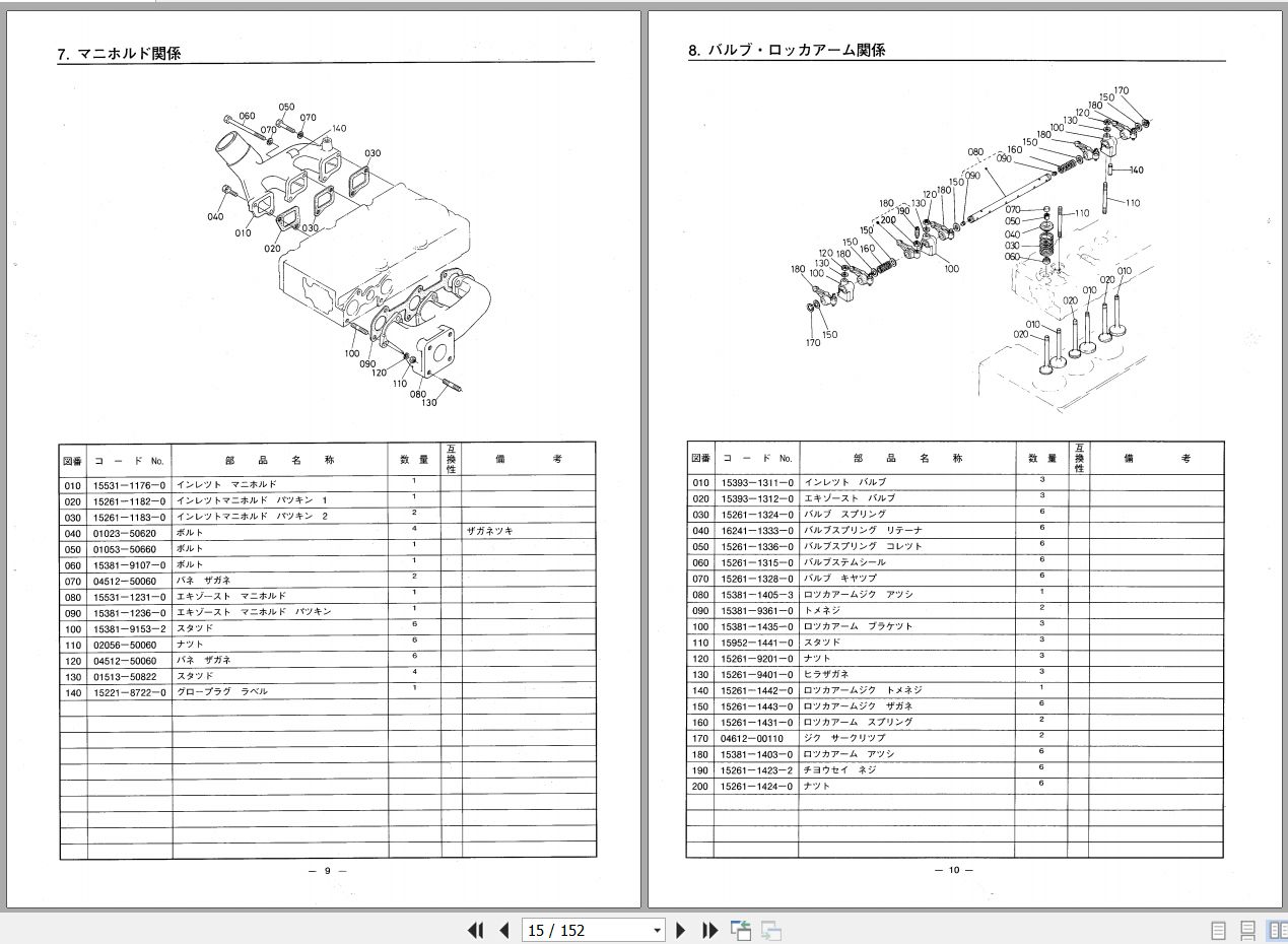 Kubota Tractor B6200 DJ Mower TA21004A Parts List 07909 01646 JP (2)