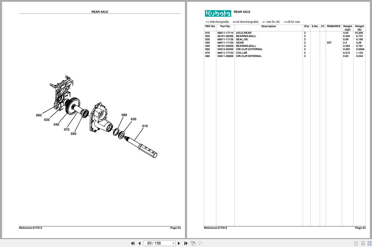 Kubota Tractor B6200D Parts Manual (2)