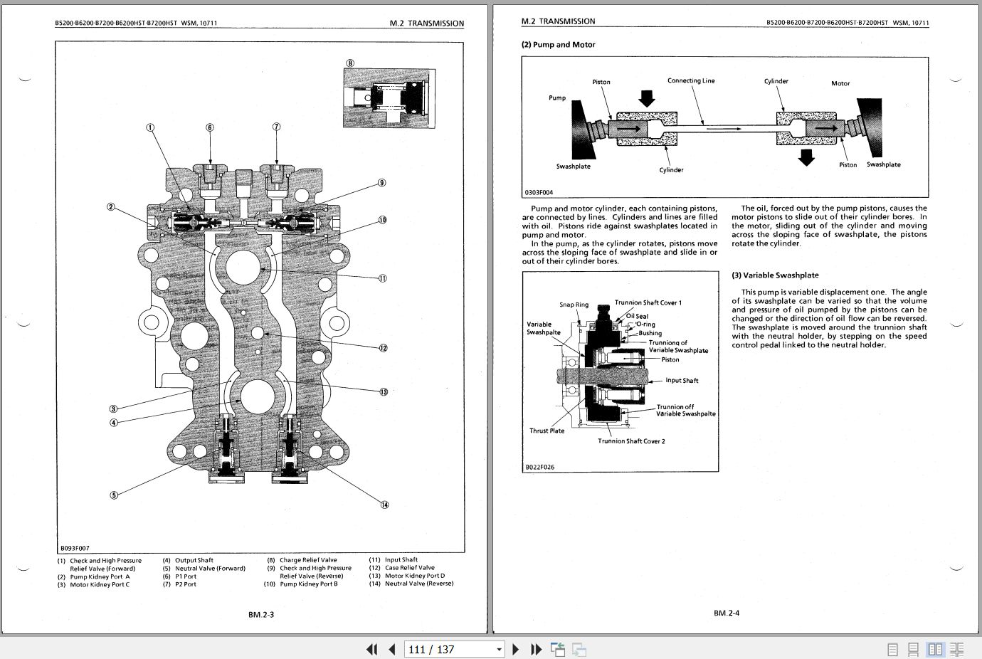 Kubota Tractor B6200HST B7200HST Workshop Manual 97897 10713 (2)