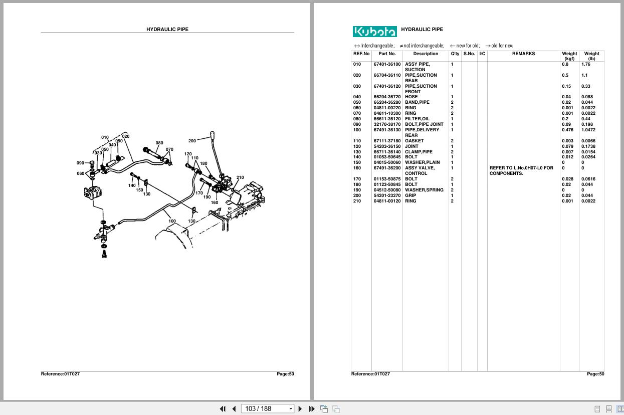 Kubota Tractor B7200E Parts Manual (2)