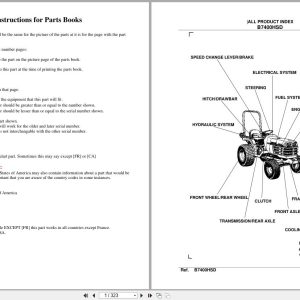 Kubota Tractor B7400HSD Parts Manual (1)