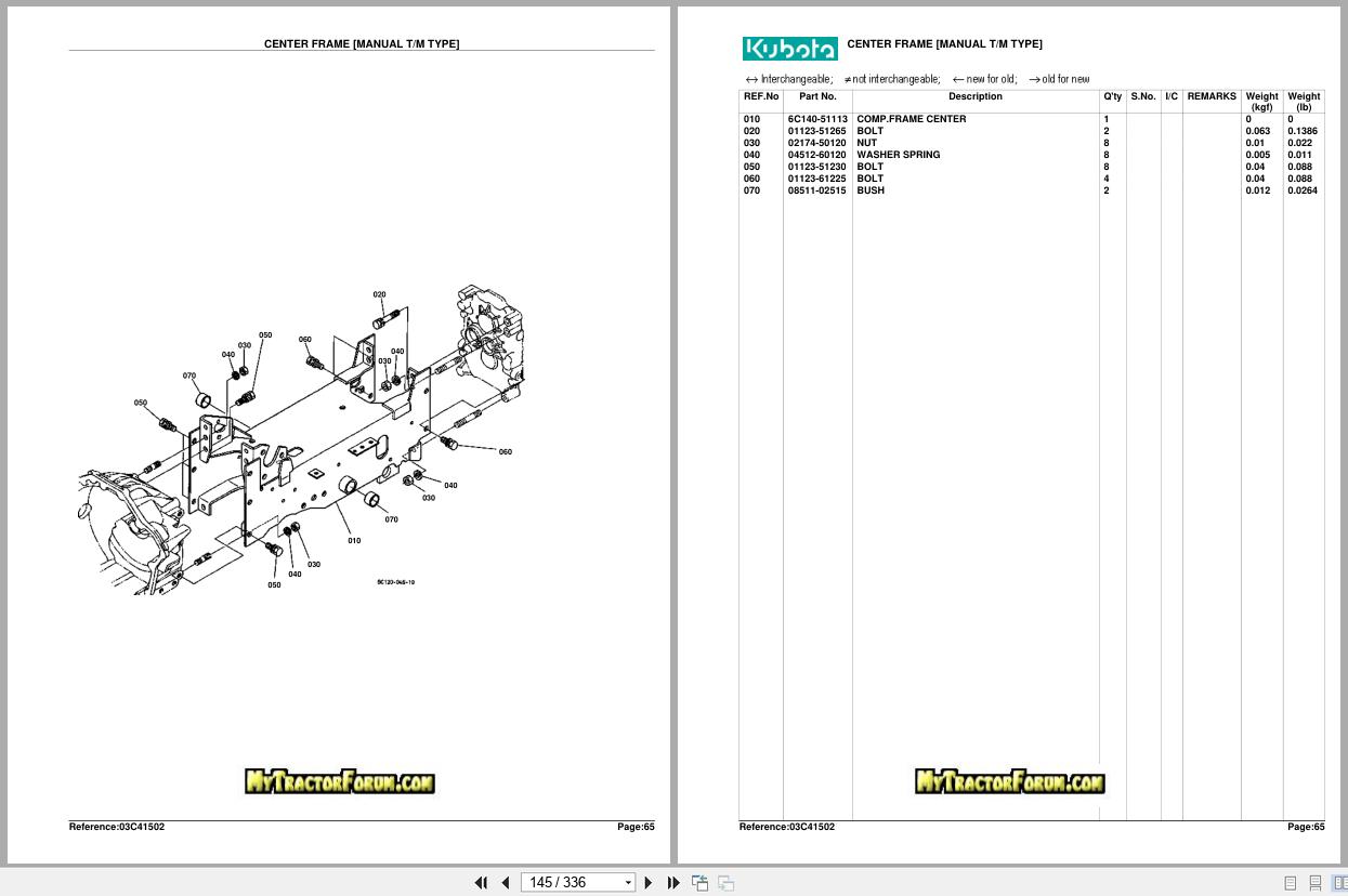 Kubota Tractor B7500D Parts Manual (2)