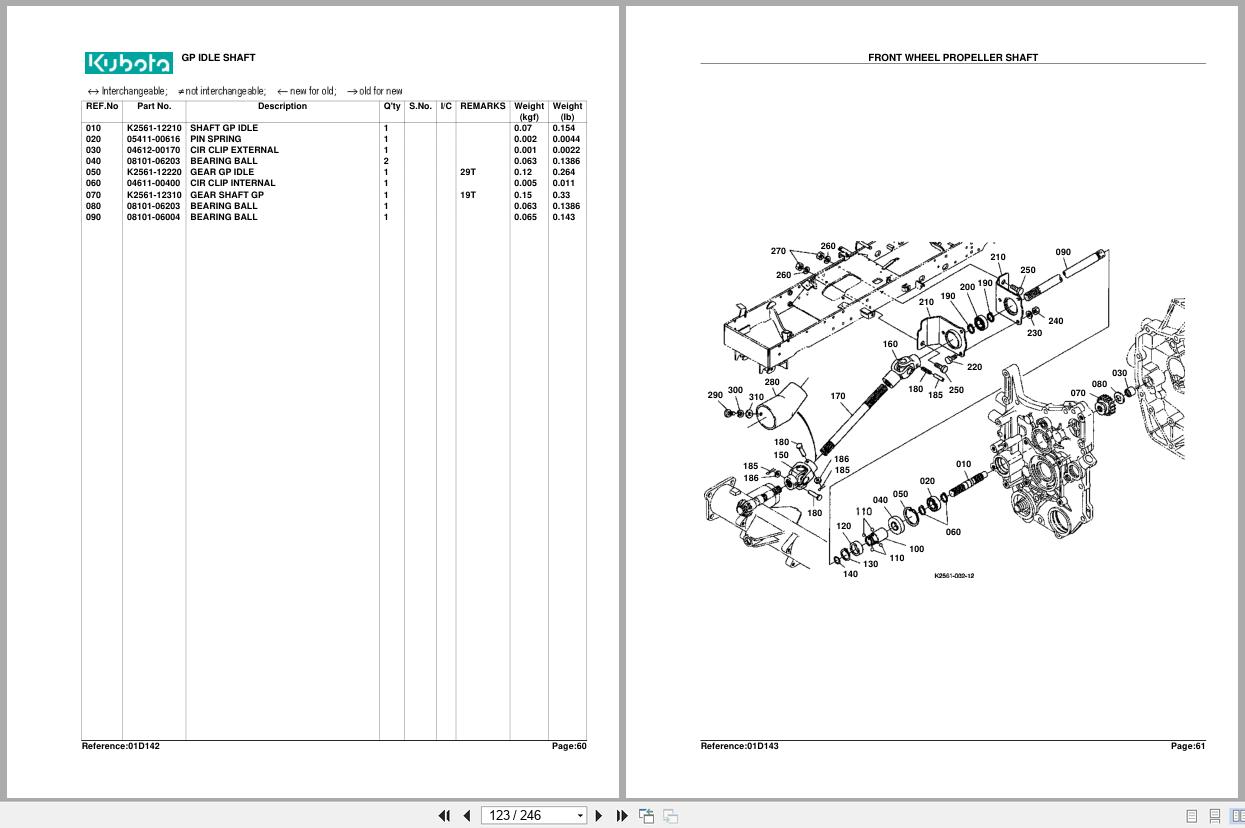 Kubota Tractor BX 2200D Parts Manual (2)