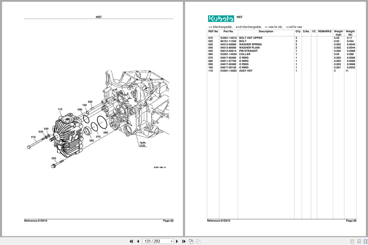 Kubota Tractor BX23 Parts Manual (2)