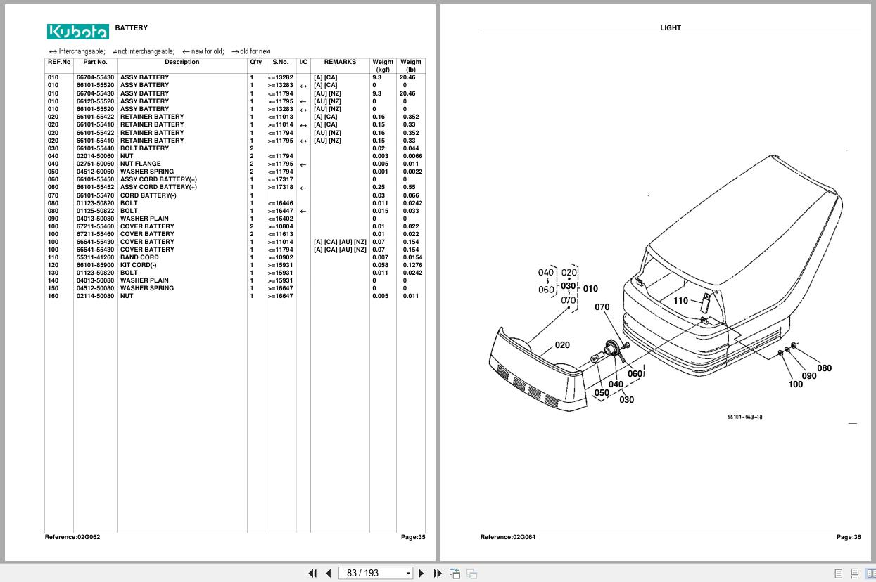 Kubota Tractor G1800 Parts Manual (2)