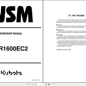 Kubota Tractor GR1600EC2 Workshop Manual 9Y011 15560 2006 (1)