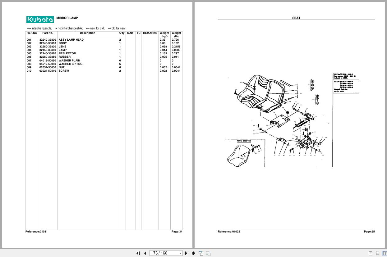 Kubota Tractor L245DT Parts Manual (2)