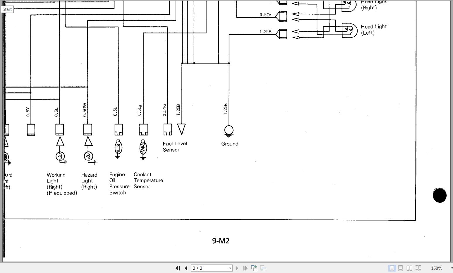 Kubota Tractor L2500DT Wiring Diagrams (1)