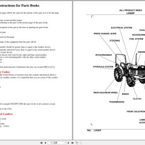 Kubota Tractor L2500F Parts Manual (1)