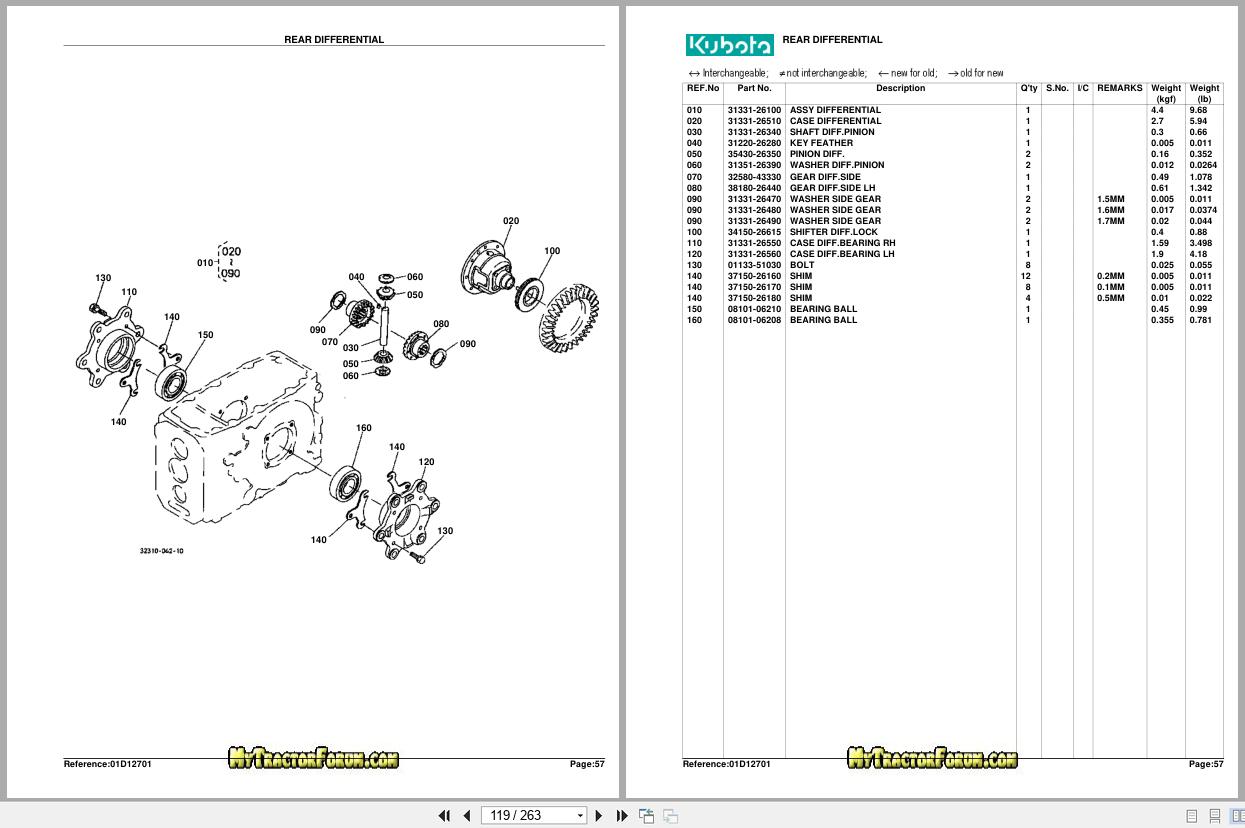 Kubota Tractor L2600DT Parts Manual (2)