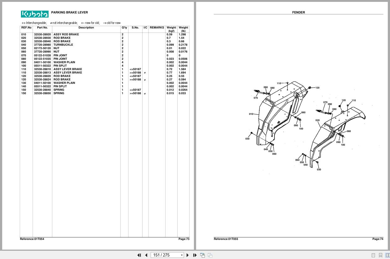Kubota Tractor L4150DT Parts Manual (2)