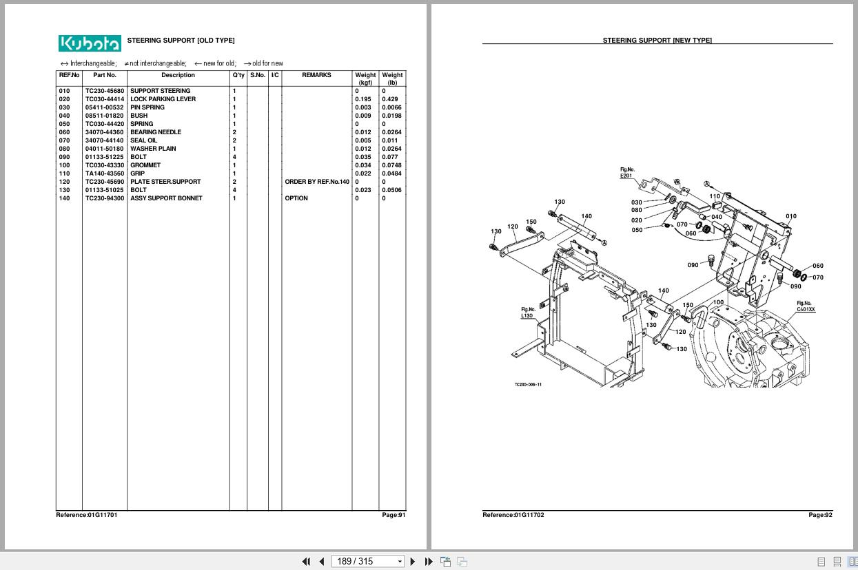 Kubota Tractor L4400DT Parts Manual (2)