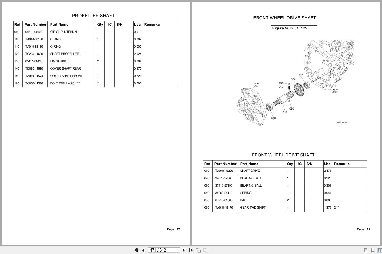 Kubota Tractor L4400H Parts Manual (2)