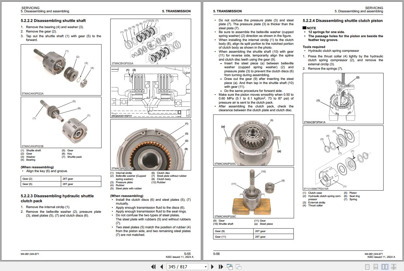 Kubota Tractor M4 061 M4 071 Workshop Manual 9Y111 19559 2024 (2)