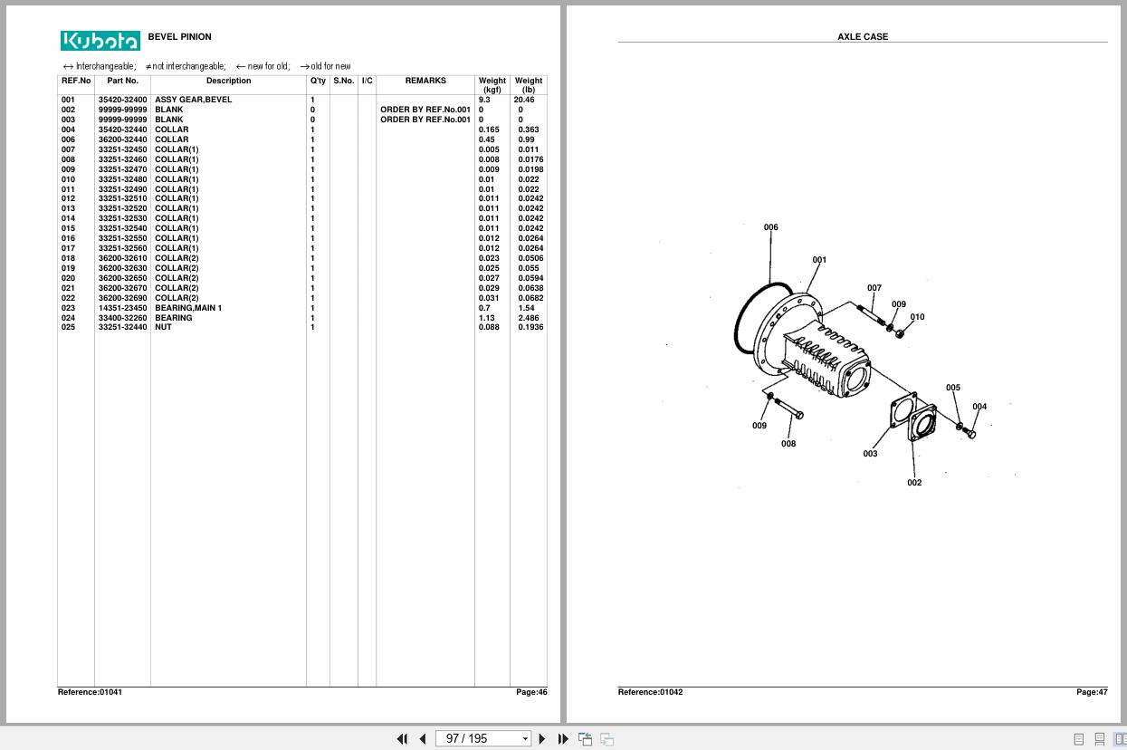 Kubota Tractor M4050 Parts Manual (2)