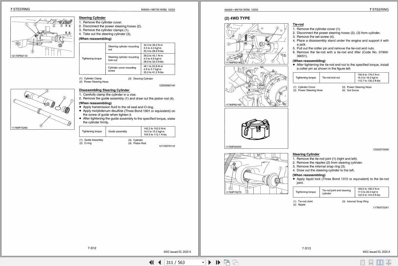 Kubota Tractor M4900 M5700 M5700HD Workshop Manual 9Y011 12555 2020 (2)