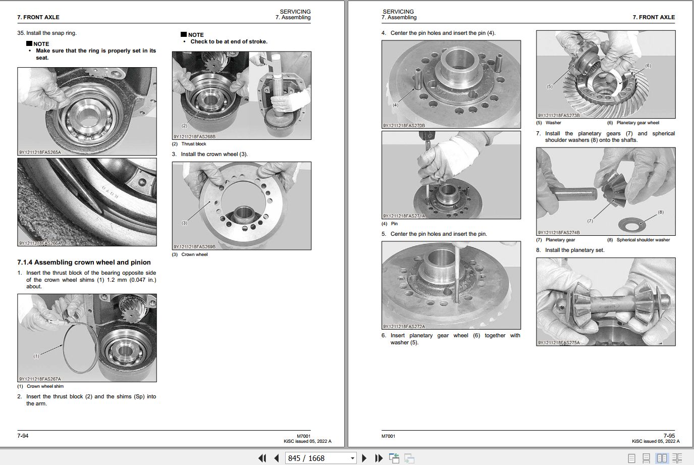 Kubota Tractor M7001 Workshop Manual 9Y111 12188 2022 (2)