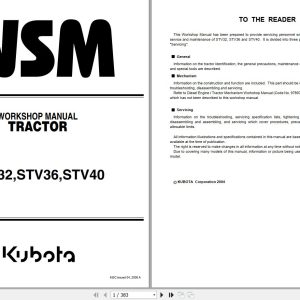 Kubota Tractor STV32 STV36 STV40 Workshop Manual 9Y011 13041 2006 (1)