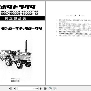 Kubota Tractor ZB1500 to B1502DT M Parts Manual JP (1)