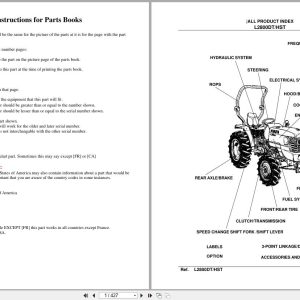 Kubota Tractors L2800DT L2800HST Parts Manual (1)