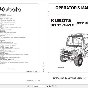 Kubota Utility Vehicle RTV X1100C Operators Manual K7731 7121 6 2013 (1)
