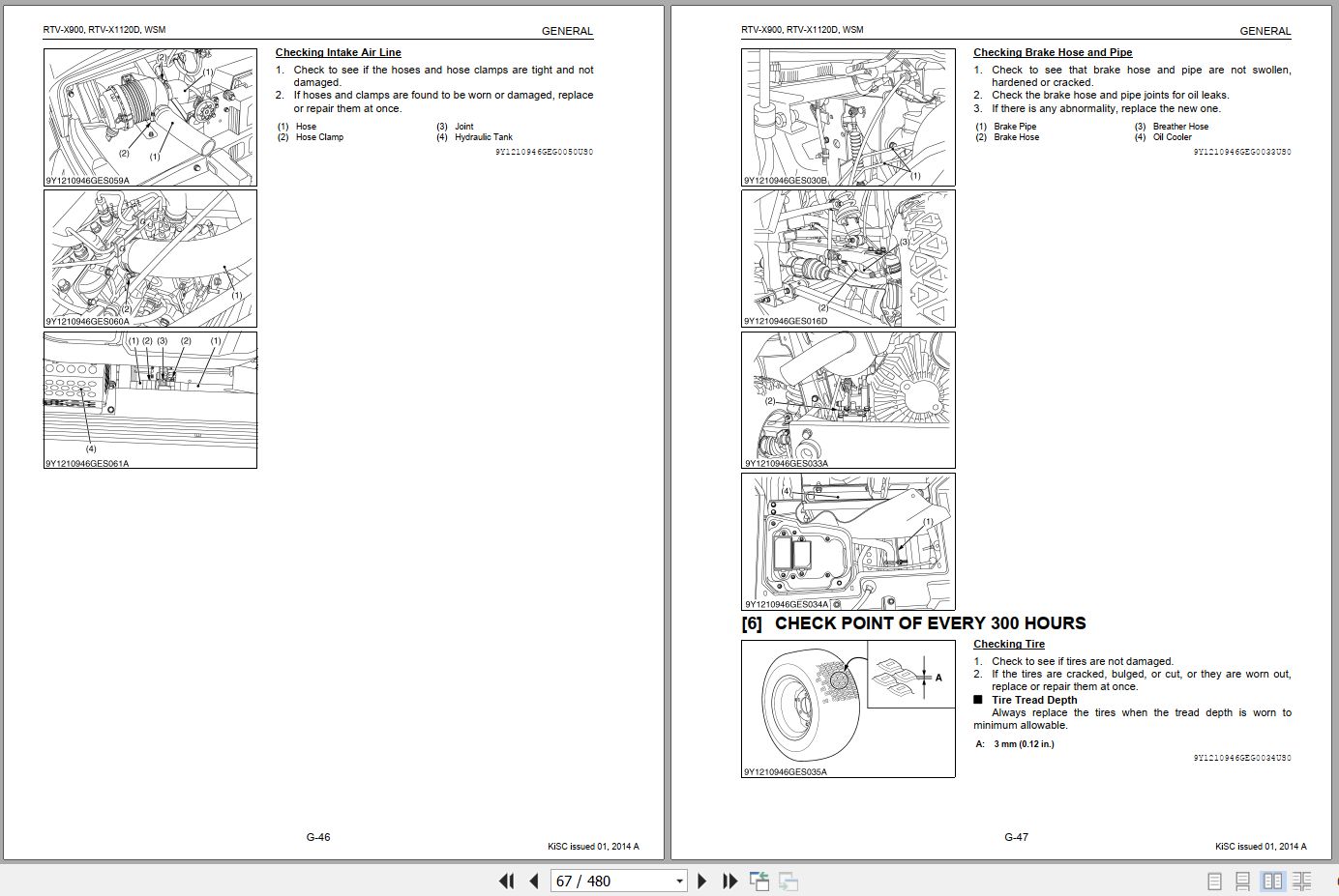 Kubota Utility Vehicle RTV X900 RTV X1120 Workshop Manual 9Y111 09461 2014 (2)