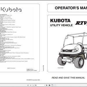 Kubota Utility Vehicle RTV500 Operators Manual K7311 7122 3 2008 (1)