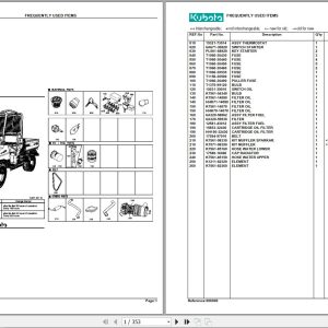 Kubota Utility Vehicle RTV900 EU Parts List (1)