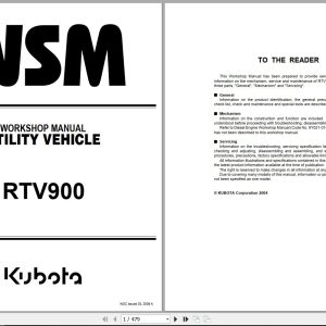 Kubota Utility Vehicle RTV900 Workshop Manual 9Y011 15305 2008 (1)