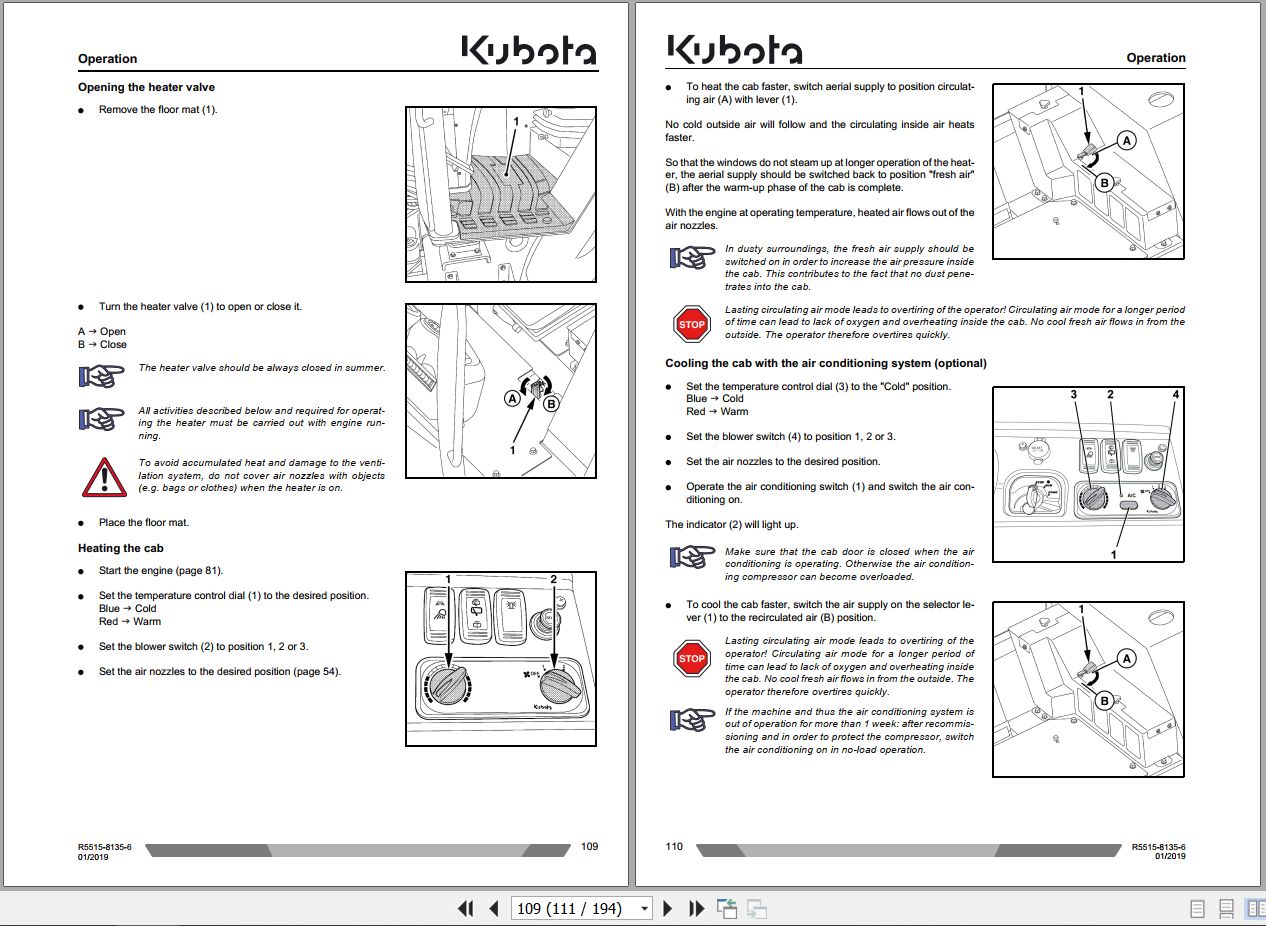 Kubota Wheel Loader R065 Operating Instructions R5515 8135 6 2019 (2)